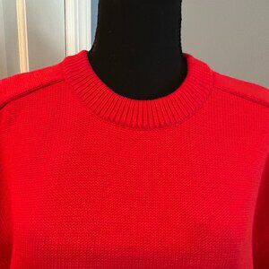 White + Warren Organic Cotton Red Crew Neck, Ladies Large